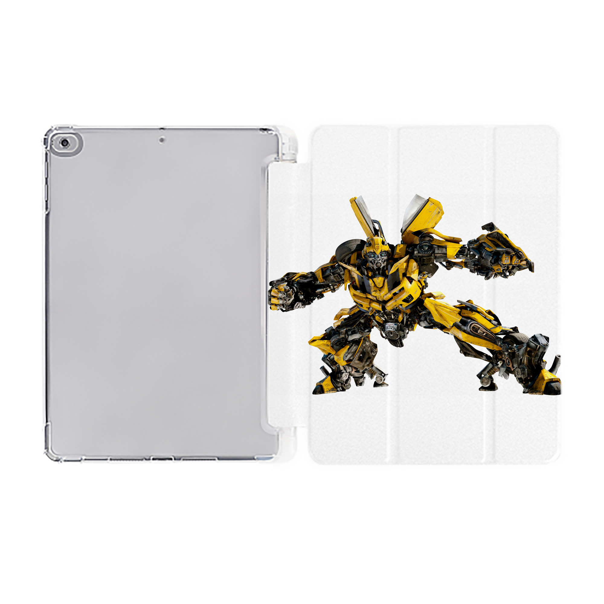 （画像用） Transformers トランスフォーマー IPad ケース ペン収納付き 三つ折りスタンド PUレザー×シリコン 対応機種9.5/10.5/10.9インチ